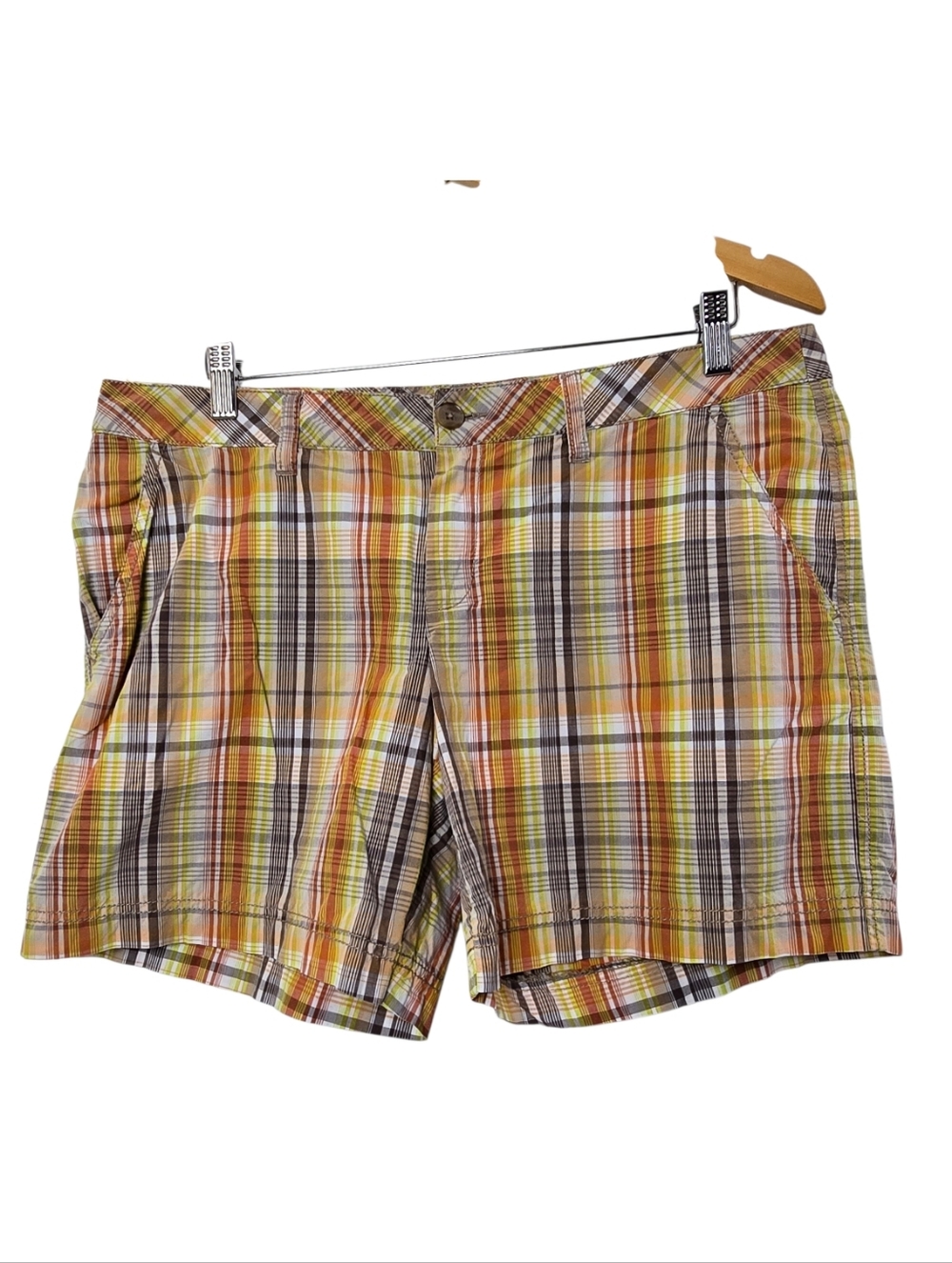 Esprit Vintage Y2K Plaid Bermuda Shorts Sz 12 Preppy 90s 00s Retro Casual Beach